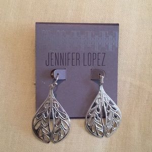 Jennifer Lopez silver dangle earrings